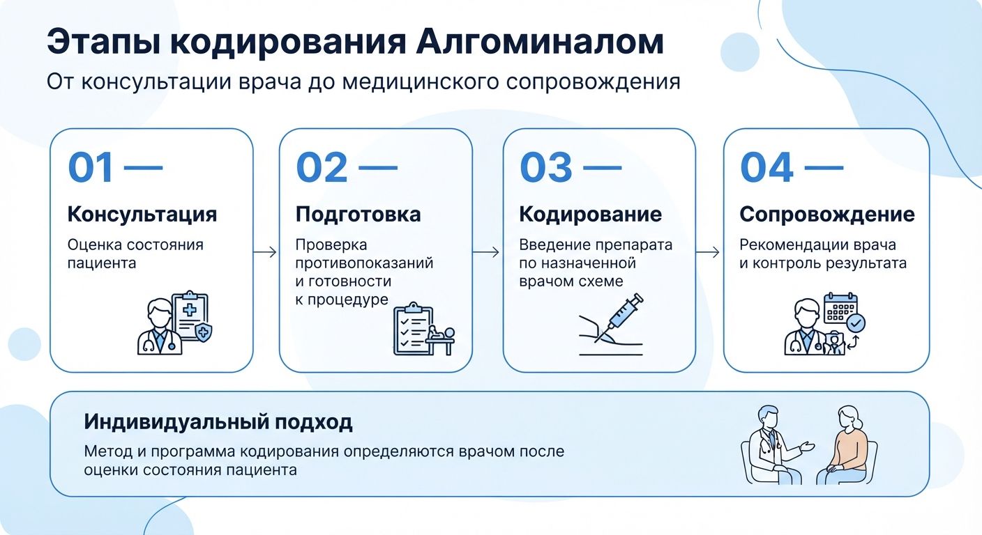 Кодирование препаратом «Алгоминал» в Салехарде инфографика